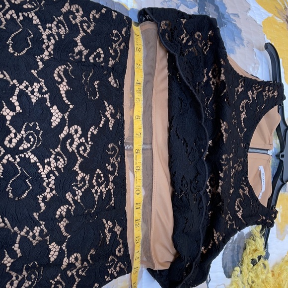 Black lace over beige under dress. Super flattering style - Picture 8 of 11